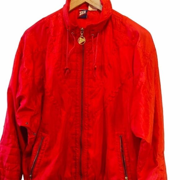 VINTAGE TRAIL Red Satin Bomber Jacket Size Small - Picture 8 of 11